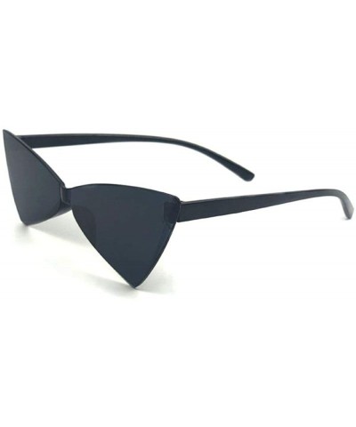 Oval Cat eye sunglasses ladies mirror black triangle sunglasses ladies shade glasses ladies UV400 - CB1906UIZNR $20.56