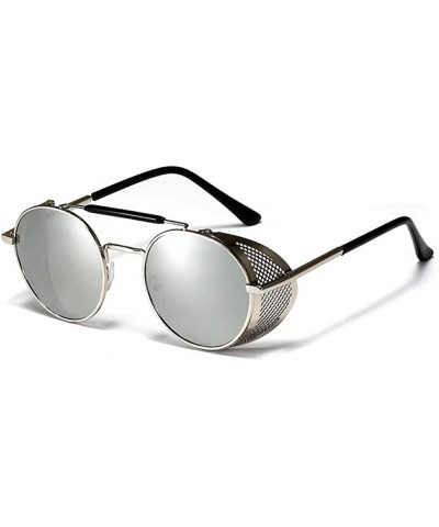 Oval European and American steampunk glasses bright men's sunglasses retro sunglasses frog mirror - CD190MM9N8O $65.36