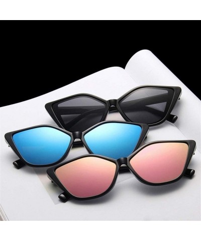 Cat Eye New Vintage Black Cat Eye Sunglasses Women Mirror Small Frame Cateye Sun Glasses For Female Shades UV400 - C1 - C1198...