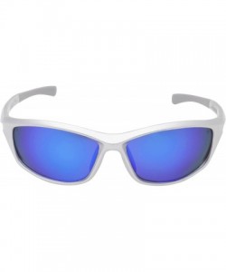 Sport Polarized Sports Cycling Sunglasses 64MM Athletic Sunglasses for Women Men TL6003 - Silver Frame/Blue Lens - CG188RCDLN...