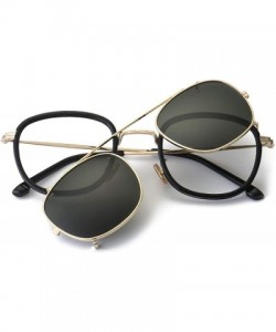 Square Sunglasses square sunglasses multi purpose equipped - Gold Frame Black Gray Piece - C918X4R8R43 $63.81