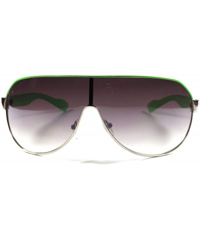 Shield Khan Designer Celebrity Shield Swag Mens Women's Sunglasses - C918O7Q75EQ $9.51
