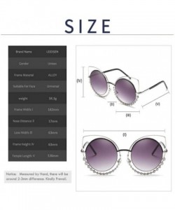 Sport Luxury Rhinestone Sunglass Fashion Cateye Sun Glasses Women Vintage Round Lens Sunglasses UV400 - Gold - CT18XGH486Q $4...
