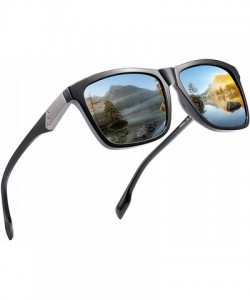 Square Square Sunglasses Polarized Men TR90 Sun Glasses For Men TAC UV400 - Black - CI18M3SZCAS $8.98
