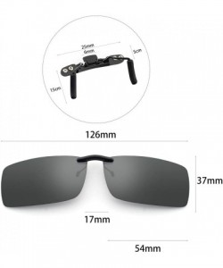Rimless Men Clip on Sunglasses With UV400 Protection Driving Eyeglasses Over Prescription Glasses - CD18TC48MW6 $8.93