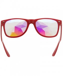 Sport Kaleidoscope Glasses - Rainbow Rave Prism Diffraction Crystal Lens Sunglasses Goggles - Red+yellow - C718H552TIU $23.26