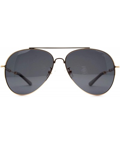 Aviator p670 Aviator Design Polarized - for Womens-Mens 100% UV PROTECTION - Black-black - C6192TI69DL $18.92