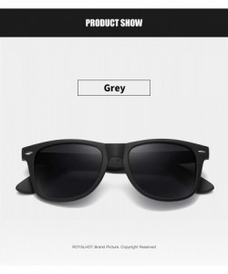 Square Polarized Square Sunglasses for Driving Men Alloy Frame UV 400 Protection - Grey - CB18YRIK3XT $17.32