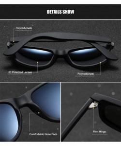 Square Polarized Square Sunglasses for Driving Men Alloy Frame UV 400 Protection - Grey - CB18YRIK3XT $17.32