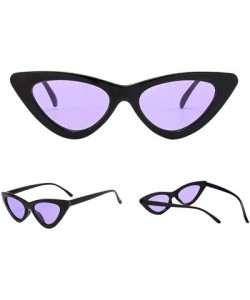 Cat Eye Retro Narrow Cat Eye Sunglasses Narrow Cateye Sun Glasses for Women - B - CW19023SMQR $6.87