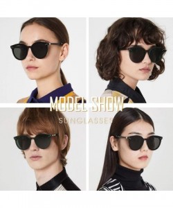Round Classic Round Polarized Sunglasses For Women Retro Vintage UV Protection - Black Frame/Silver Mirrored Lens - C0197EXMZ...