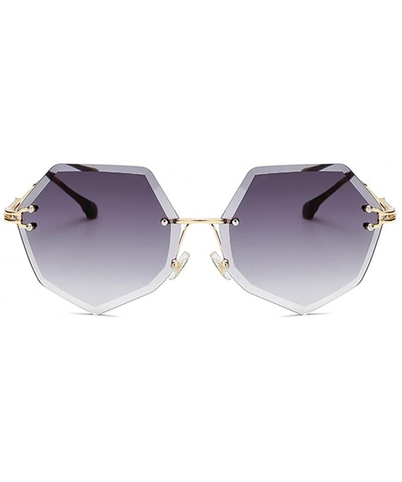 Rimless Polarized Sunglasses for Women - Rimless Sunglasses - Cut Shape Retro Glasses - UV Protection Safety Glasses - CS199C...