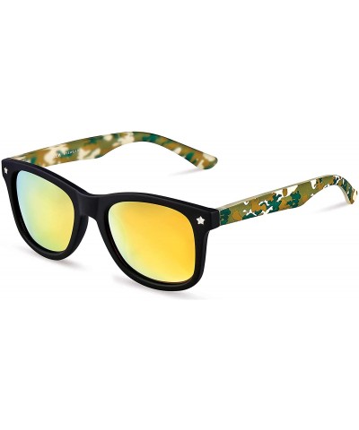 Shield KC1007C1B Unisex Ultra Lightweight Trapezoidal Sunglasses Polarized UV400 Protection Fashion Eyewear - C0196Y54Z2W $12.61