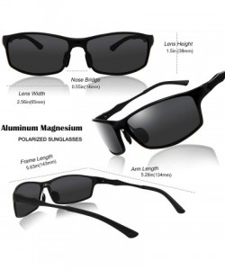 Sport Sports Polarized Sunglasses for men Outdoor golf fishing Driving Sunglasses Ultra Light - Black Frame Gray Lens - CU18H...