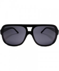 Square Classic Upscale Hip Vintage Retro 80s Style Sunglasses - Black - C418W8CU43Q $11.05