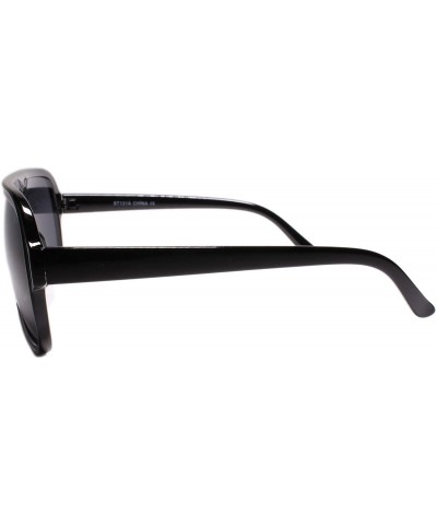 Square Classic Upscale Hip Vintage Retro 80s Style Sunglasses - Black - C418W8CU43Q $11.05