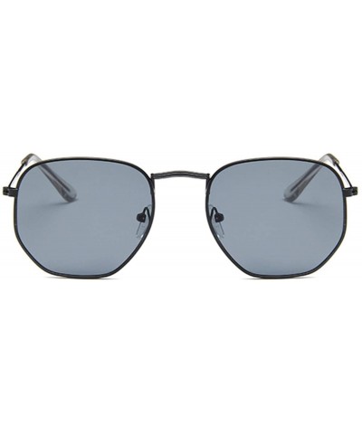 Square Hexagon Sunglasses Designer Driving Jellyblue - CQ18XO3TDAC $16.32