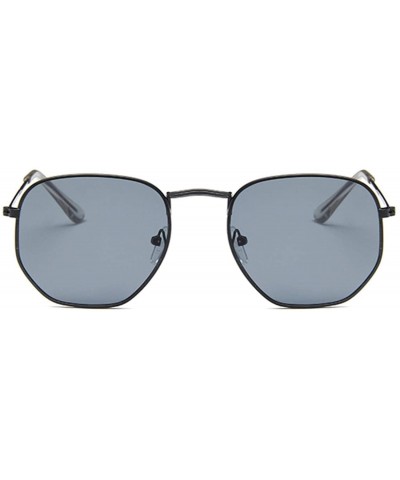 Square Hexagon Sunglasses Designer Driving Jellyblue - CQ18XO3TDAC $16.32