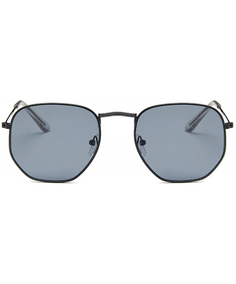 Square Hexagon Sunglasses Designer Driving Jellyblue - CQ18XO3TDAC $16.32