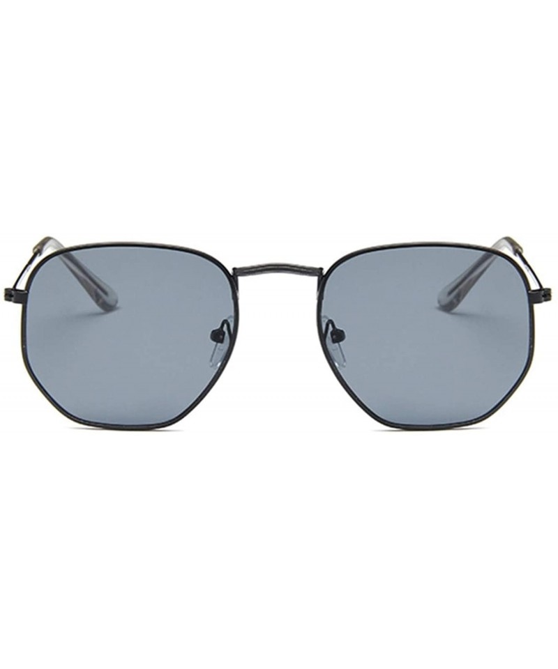 Square Hexagon Sunglasses Designer Driving Jellyblue - CQ18XO3TDAC $16.32