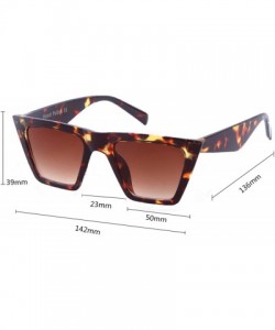Cat Eye Vintage Small Sunglasses Retro Cateye Sunglasses for Women Men Square Frame - Tortoise/Gradient Tea(small) - CW18R0ZW...
