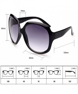 Oversized Women Fashion Personality Travel Oversized Frame Casual Sunglasses Sunglasses - Purple - CY18TZR86L8 $9.51