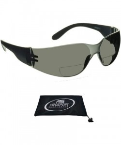 Shield Safety Bifocal Sunglasses ANSI Z87 Lightweight Rimless Sporty Outdoor - 2 Pairs of Smoke - CT180SQ0MCA $22.79