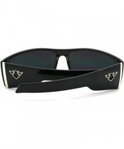 Wrap Mens Sporty Fashion Sunglasses Wrap Around Frame Biker Style Shades - Black - CB11D24S7XZ $12.97