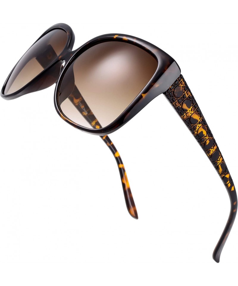 Wrap Women's Oversized Square Jackie O Cat Eye Hybrid Butterfly Fashion Sunglasses - Exquisite Packaging - C018A2II75N $10.71