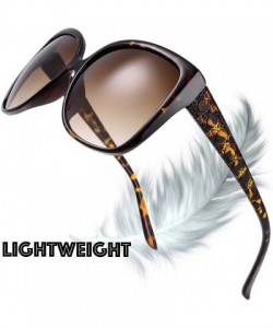 Wrap Women's Oversized Square Jackie O Cat Eye Hybrid Butterfly Fashion Sunglasses - Exquisite Packaging - C018A2II75N $10.71