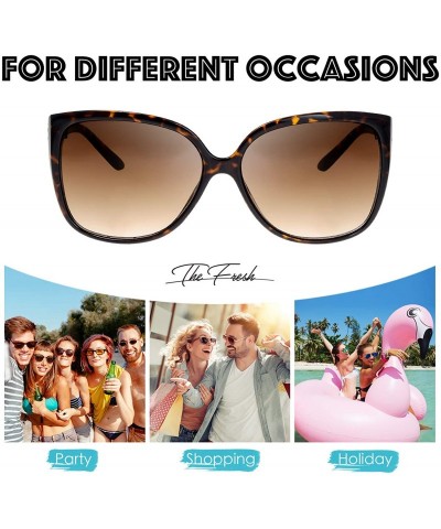 Wrap Women's Oversized Square Jackie O Cat Eye Hybrid Butterfly Fashion Sunglasses - Exquisite Packaging - C018A2II75N $10.71