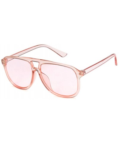 Rectangular Unisex Sunglasses Fashion Blue Drive Holiday Rectangle Non-Polarized UV400 - Pink - C618RI0SNI0 $19.72