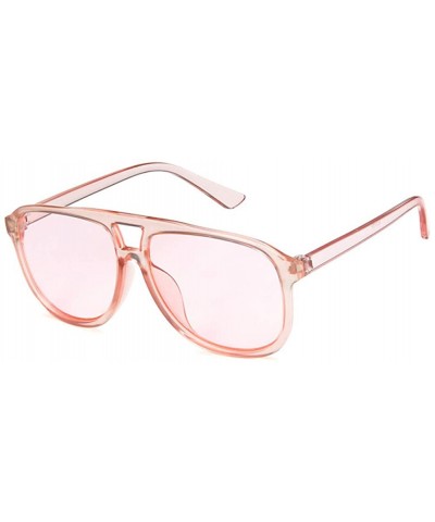 Rectangular Unisex Sunglasses Fashion Blue Drive Holiday Rectangle Non-Polarized UV400 - Pink - C618RI0SNI0 $7.30