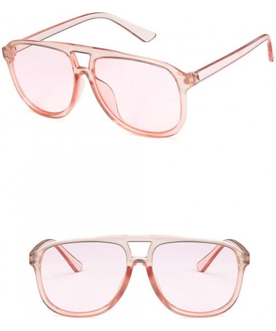 Rectangular Unisex Sunglasses Fashion Blue Drive Holiday Rectangle Non-Polarized UV400 - Pink - C618RI0SNI0 $7.30