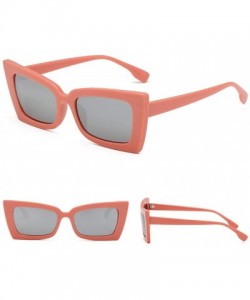 Cat Eye Fashion Cat Eye Sunglasses Women Retro Transparent Frame Brand Sun Glasses - Pink - CM198CNHI80 $9.25