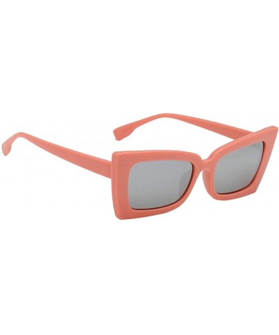 Cat Eye Fashion Cat Eye Sunglasses Women Retro Transparent Frame Brand Sun Glasses - Pink - CM198CNHI80 $9.25