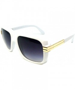 Oversized Gazelle Emcee Oversized Square Sunglasses - White & Gold Frame - C7192T62RMW $11.28