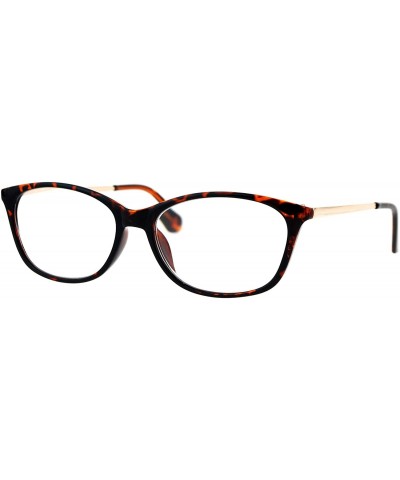 Rectangular Womens Magnified Reading Glasses Oval Rectangular Designer Frame - Tortoise - CK186UUTGEH $20.82