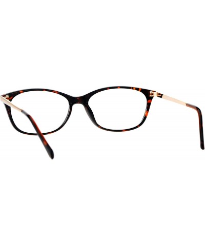 Rectangular Womens Magnified Reading Glasses Oval Rectangular Designer Frame - Tortoise - CK186UUTGEH $9.65