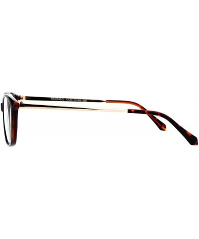 Rectangular Womens Magnified Reading Glasses Oval Rectangular Designer Frame - Tortoise - CK186UUTGEH $9.65