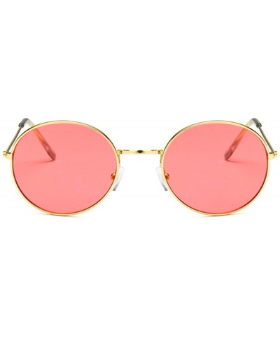 Round Vintage Round Sunglasses Women Ocean Color Lens Mirror Sun Glasses Female Metal Frame Circle Oculos UV400 - CW198AHGREZ...