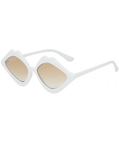 Goggle Unisex Fashion Eyewear Unique Sunglasses Sunshade Retro Glasses - White - CO197CQML6U $9.83
