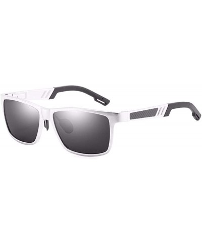 Aviator Sunglasses Men's Leisure Sunglasses Aluminum Magnesium Full Frame Polarizing Sunglasses - C - C418QR77INU $31.44