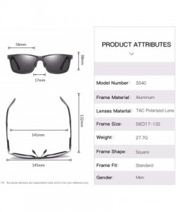 Aviator Sunglasses Men's Leisure Sunglasses Aluminum Magnesium Full Frame Polarizing Sunglasses - C - C418QR77INU $31.44