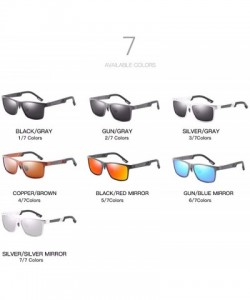 Aviator Sunglasses Men's Leisure Sunglasses Aluminum Magnesium Full Frame Polarizing Sunglasses - C - C418QR77INU $31.44