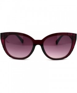 Oversized Womens Oversize Cat Eye Thick Plastic Fashion Sunglasses - All Purple - CF18YME5N4K $7.72