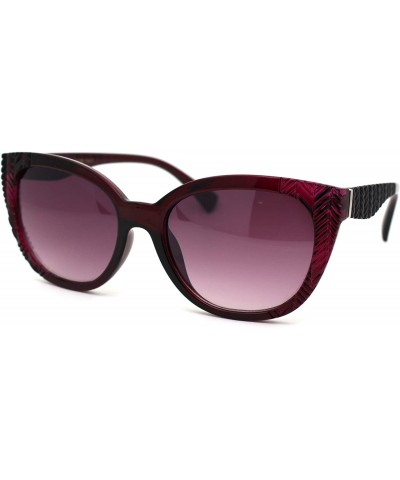 Oversized Womens Oversize Cat Eye Thick Plastic Fashion Sunglasses - All Purple - CF18YME5N4K $7.72