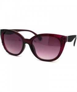 Oversized Womens Oversize Cat Eye Thick Plastic Fashion Sunglasses - All Purple - CF18YME5N4K $7.72