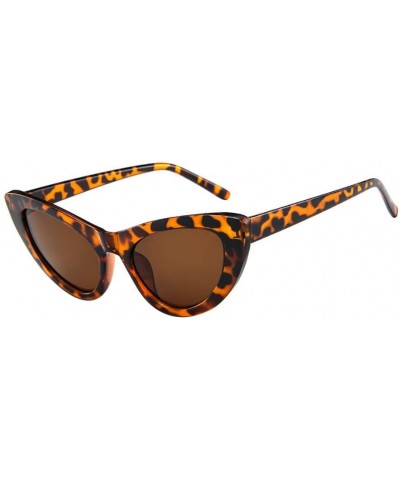 Cat Eye Cat Eye Big Frame Sunglasses Retro Fashion Eyewear for Ladies Man (F) - F - CN18R70ONSW $8.54