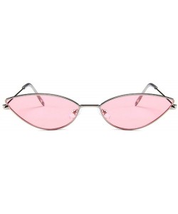 Round Women Cat Eye Sunglasses Cute Sexy Er Glasses Summer Retro Small Frame Black Red Cateye Sun - Pink - C3199CCE4I9 $39.98